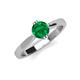 3 - Isla 6.00 mm Round Emerald Solitaire Engagement Ring  