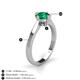 4 - Isla 6.00 mm Round Emerald Solitaire Engagement Ring  