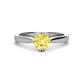 1 - Isla 6.00 mm Round Yellow Sapphire Solitaire Engagement Ring  