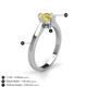4 - Isla 6.00 mm Round Yellow Sapphire Solitaire Engagement Ring  