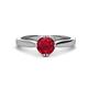 1 - Isla 6.00 mm Round Ruby Solitaire Engagement Ring  