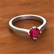 2 - Isla 6.00 mm Round Ruby Solitaire Engagement Ring  