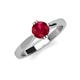 3 - Isla 6.00 mm Round Ruby Solitaire Engagement Ring  