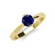 3 - Isla 6.00 mm Round Blue Sapphire Solitaire Engagement Ring  