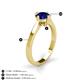 4 - Isla 6.00 mm Round Blue Sapphire Solitaire Engagement Ring  