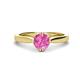 1 - Isla 6.00 mm Round Pink Sapphire Solitaire Engagement Ring  