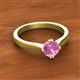 2 - Isla 6.00 mm Round Pink Sapphire Solitaire Engagement Ring  