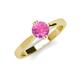 3 - Isla 6.00 mm Round Pink Sapphire Solitaire Engagement Ring  