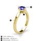 4 - Isla 6.50 mm Round Tanzanite Solitaire Engagement Ring  