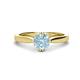 1 - Isla 6.50 mm Round Aquamarine Solitaire Engagement Ring  