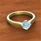 2 - Isla 6.50 mm Round Aquamarine Solitaire Engagement Ring  