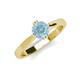 3 - Isla 6.50 mm Round Aquamarine Solitaire Engagement Ring  