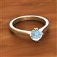 2 - Isla 6.50 mm Round Aquamarine Solitaire Engagement Ring  