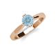 3 - Isla 6.50 mm Round Aquamarine Solitaire Engagement Ring  