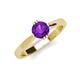 3 - Isla 6.50 mm Round Amethyst Solitaire Engagement Ring  