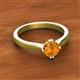 2 - Isla 6.50 mm Round Citrine Solitaire Engagement Ring  