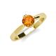 3 - Isla 6.50 mm Round Citrine Solitaire Engagement Ring  