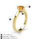 4 - Isla 6.50 mm Round Citrine Solitaire Engagement Ring  