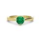 1 - Isla 6.00 mm Round Emerald Solitaire Engagement Ring  