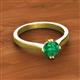 2 - Isla 6.00 mm Round Emerald Solitaire Engagement Ring  
