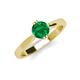 3 - Isla 6.00 mm Round Emerald Solitaire Engagement Ring  