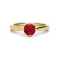 1 - Isla 6.00 mm Round Ruby Solitaire Engagement Ring  