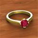 2 - Isla 6.00 mm Round Ruby Solitaire Engagement Ring  