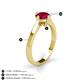 4 - Isla 6.00 mm Round Ruby Solitaire Engagement Ring  