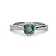 1 - Isla 6.50 mm Round Lab Created Alexandrite Solitaire Engagement Ring  