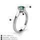 4 - Isla 6.50 mm Round Lab Created Alexandrite Solitaire Engagement Ring  