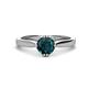 1 - Isla 6.50 mm Round London Blue Topaz Solitaire Engagement Ring  