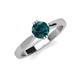 3 - Isla 6.50 mm Round London Blue Topaz Solitaire Engagement Ring  