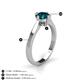 4 - Isla 6.50 mm Round London Blue Topaz Solitaire Engagement Ring  