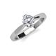 3 - Isla 6.50 mm Round Forever Brilliant Moissanite Solitaire Engagement Ring  