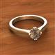 2 - Isla 6.50 mm Round Smoky Quartz Solitaire Engagement Ring  