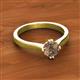 2 - Isla 6.50 mm Round Smoky Quartz Solitaire Engagement Ring  