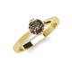 3 - Isla 6.50 mm Round Smoky Quartz Solitaire Engagement Ring  