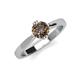 3 - Isla 6.50 mm Round Smoky Quartz Solitaire Engagement Ring  