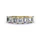 1 - Aria Emerald Cut Lab Grown Diamond and Asscher Cut Diamond 7 Stone Wedding  Band 