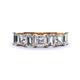 1 - Aria Emerald Cut Lab Grown Diamond and Asscher Cut Diamond 7 Stone Wedding  Band 