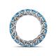 5 - Lucida 4.00 mm Round Blue Topaz U Prong Eternity Band 