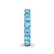 6 - Lucida 4.00 mm Round Blue Topaz U Prong Eternity Band 