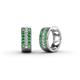 1 - Anais Green Garnet and Diamond Hoop Earrings 