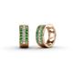 1 - Anais Green Garnet and Diamond Hoop Earrings 