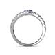 5 - Delise 3.40mm Round Tanzanite and Iolite with Side Diamonds Bypass Ring 