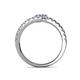5 - Delise 3.40mm Round Tanzanite with Side Diamonds Bypass Ring 