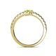 5 - Delise 3.40mm Round Peridot with Side Diamonds Bypass Ring 