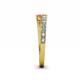 4 - Delise 3.40mm Round Yellow Sapphire and Pink Tourmaline with Side Diamonds Bypass Ring 