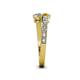 4 - Delise 5.00mm Round Citrine and Diamond with Side Diamonds Bypass Ring 