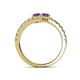 5 - Delise 5.00mm Round Iolite with Side Diamonds Bypass Ring 